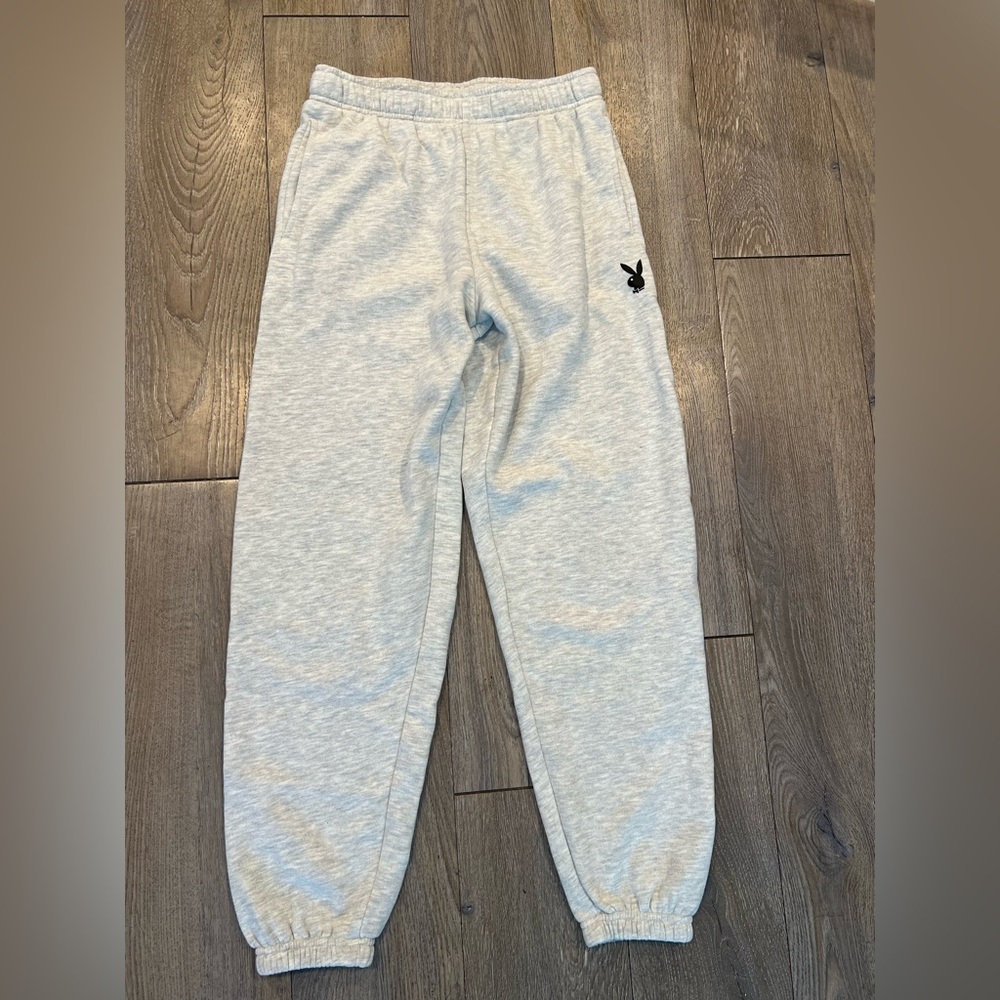 PLAYBOY Light Gray Joggers